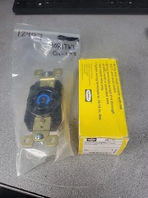 Hubbell, HBL2750, Twist Lock Single Receptacle, 4 Pole, New 3D099, 2750A - Image 1 of 4