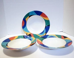 Juego de 3 Cuencos 8.5" Estilo Victoria & Beale 9019 Acentos Porcelana EXCELENTE ESTADO - Imagen 1 de 6