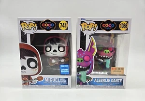 Coco Funko Pops Wondercon Miguel With Guitar & Alebrije Dante Disney Pixar - Picture 1 of 2