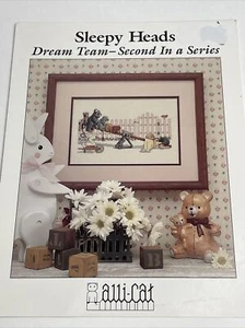 Alli-Cat - Sleepy Heads Dream Team - Cross Stitch Pattern - Teddy Bear - Picture 1 of 3