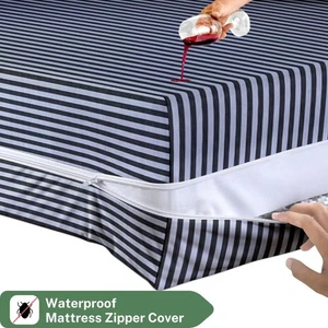ANTI BED BUG MATTRESS PROTETCOR ZIPPED COVER TOTAL ENCASEMENT DOUBLE & KING SIZE - Picture 1 of 13