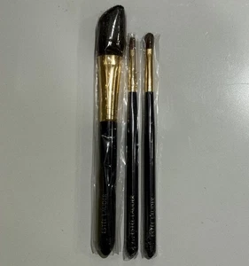Estee Lauder Brush Set 3 Pc Blush Eyeshadow Lip  Makeup Blue - Picture 1 of 4