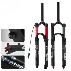 Bike Fork Air Bicycle Front Suspension Straight Tube 26/27.5/29'' Quick Release - Picture 1 of 44
