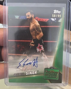 2019 Topps Money in the Bank WWE Samir Singh Auto #d 50/99 - Picture 1 of 2