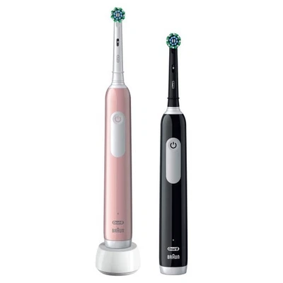 Oral-B Elektrische Zahnbürste - Pro 1 + 2. Handstück - Black/Pink - Bild 1 von 4