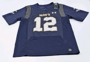 Mens Under Armour Navy Midshipmen #12 Football Jersey Sz M NWT - Picture 1 of 11