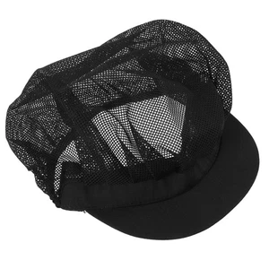 Mesh Chef Hat Elastic Chef Beanie Cap Adjustable Black - Bild 1 von 12