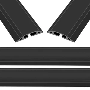 Eapele 10 ft Floor Cord Cover Heavy Duty Cable Protector Easy to Unroll Preve... - Photo 1/5