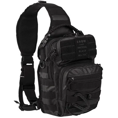 Mil-Tec One Strap Assault Pack small tactical black Armeerucksack Tasche schwarz - Bild 1 von 2