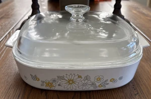 Vintage Corning Ware Floral Bouquet A-10-B Casserole Dish W/Lid Pyrex A-12-C FS - Picture 1 of 15