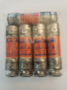 Mersen A2D3-2/10 2" x 9/16" 250V 3-2/10A Cylindrical Body Fuse (Pack of 5) - Picture 1 of 4