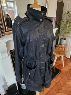 Abrigo de campo azul marino Whistles talla 8 pequeño Foto 1 de 4