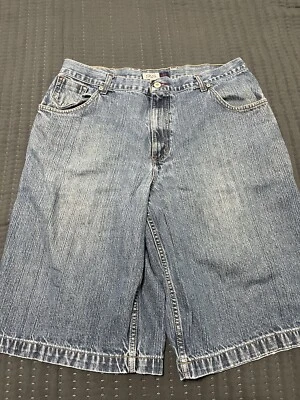 Pantalones Cortos De Colección Phat Farm Jean Para Hombres 36 Sueltos Hip Hop Patín Grunge Y2K (0403-1) Foto 1 de 4