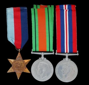Three WW2 Medals: 1939-1945 Star & War Medal, Defence Medal - Picture 1 of 3