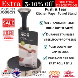 Joseph Joseph Push & Tear Kitchen Paper Towel Roll Holder Tissue Rack Organiser - Picture 1 of 12