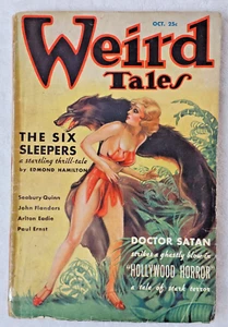 Weird Tales October 1935 Vol. 26 No. 4 — Doctor Satan, C.L. Moore, Jules de Gran - Picture 1 of 24