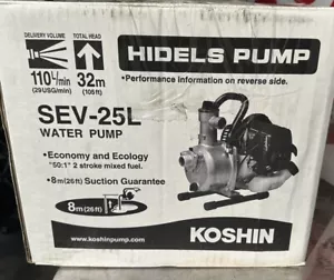 Koshin SEV SEV -25 Water Pump 50:1 2-stage Gas Engine,26 Ft Suction HIDELS PUMP - Foto 1 di 8