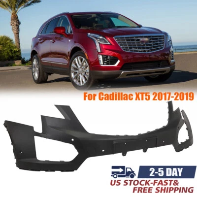 For 2017-2019 Cadillac XT5 Front Bumper Cove w/ 6 Sensor Holes Black USA - Image 1 of 4