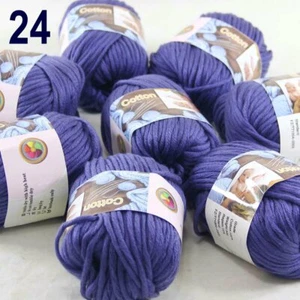 Sale 8Ballsx50gr Super Soft Cotton Hand Blankets Knitting Crochet Yarn 24 - Picture 1 of 12