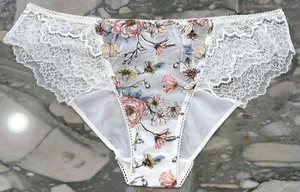 Victoria's Secret Dream Angels bestickter Netz-Cheekini Blumen kokosweiß XL - Bild 1 von 4