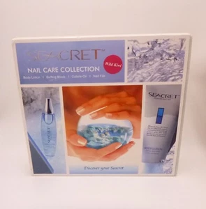SEACRET Nail Care Collection Cuticle oil Wild Kiwi Lotion buffing block file NIB - Picture 1 of 4