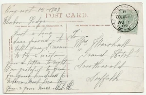 1909 GK & ARDRISHAIG PACKET COLUMBA CODE B STEAMER PMK ON PPC OF IONA STONE 'X' - Picture 1 of 3