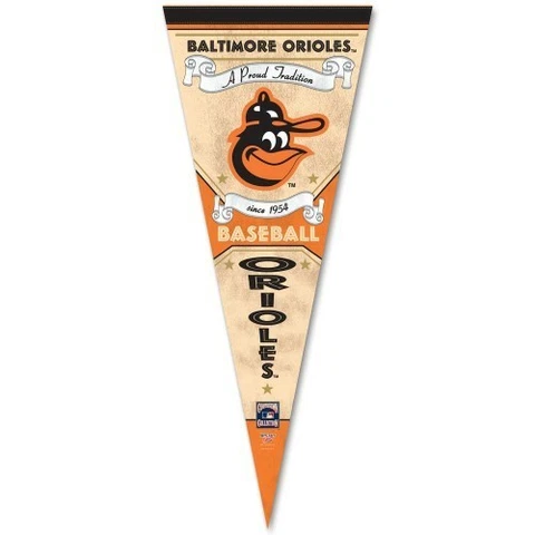BALTIMORE ORIOLES PREMIUM QUALITY PENNANT 12"X30" BANNER COOPERSTOWN COLLECTION Cover