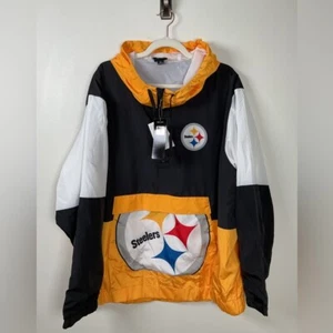 Giacca a vento riscaldante FOCO uomo NFL Pittsburgh Steelers logo squadra taglia 2XL nuova con etichette - Foto 1 di 9