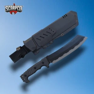 SCORPCO Machete KNIFE STAINLESS STEEL BLADE SHEATH CAMPING 6mm Thick Heavy Duty - Picture 1 of 6