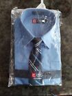 Chaps Boy Dress Shirt And Tie Long Sleeves Size 10