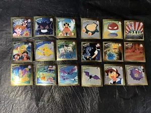 1999 Complete SET POKEMON 18 Gold Rare Sticker R01-R18 Artbox Series 1 RXX - Picture 1 of 6