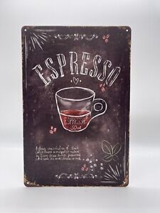 Blechschild Espresso 20x30cm Nostalgie Retro Vintage Geschenk Deko Kaffee
