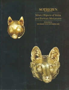 SOTHEBY’S LONDON GOLD BOXES VERTU SILVER PORTRAIT MINIATURES Catalog 1993 - Picture 1 of 1