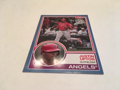 Topps Baseball Series 1 2018 1983 Insert Justin Upton Blue Parallel 83-55 - Image 1 of 2