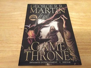 SIGNED x2 George r R Martin A Game Of Thrones Comic #8 1st Mike S Miller + Pic - Picture 1 of 12