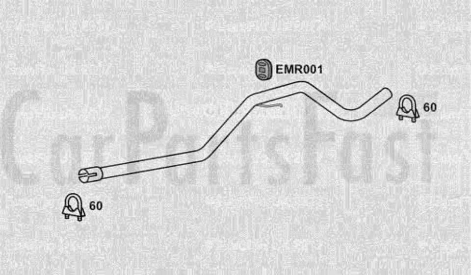 EXGM4017 Mittlere Auspuff Rohr Opel Vectra 1.9 Diesel Limousine 4/2004 Zu - Bild 1 von 1