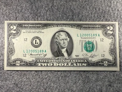 1976 $2 Dollar U.S. Federal Reserve UNC Note San Francisco Fr#1935 SPC1132 - Image 1 of 3