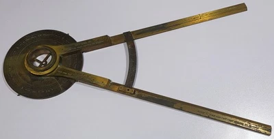 Brújula medidora antigua de latón Cary London de principios de 1900 Foto 1 de 4