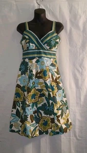 R&K Originals Womens Sz 6 Midi Dress Floral Cruise Wear  - Picture 1 of 10