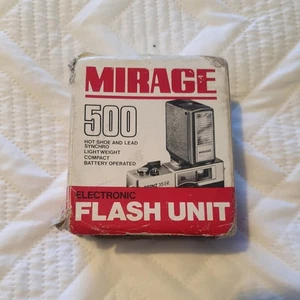 Vintage Mirage 500 Electronic Flash Unit Hot Shoe in Original Packaging (Z) - Picture 1 of 13