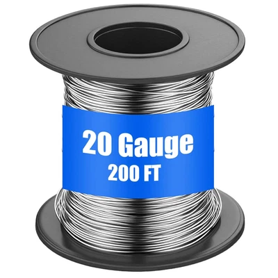 Alambre de acero inoxidable calibre 20 200 pies para jardinería, electrocultura, bonsái, joyas Foto 1 de 4