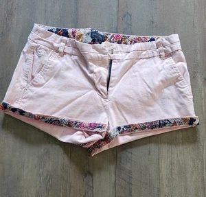 Pantalones cortos con puños Southern Marsh rosa claro para mujer (etiqueta desgastada - talla aproximada 4) - Imagen 1 de 4