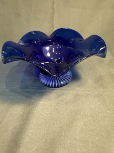 Cobalt Blue Glass Bowl - Picture 1 of 4