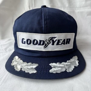 Goodyear Vintage K-Products Apollo Trucker Cap Navy 1970s 80s Used - Picture 1 of 9