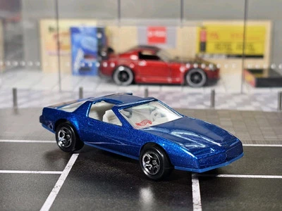 Tarjeta Hot Wheels 1995 azul/blanco #462 años 80 Firebird azul con ruedas cromadas de 5 radios Foto 1 de 4
