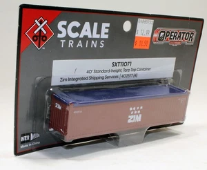 Scaletrains 40' Container Tarp Covered Soft Top type - ZIM  ZCSU 4025774 HO 1/87 - Picture 1 of 4