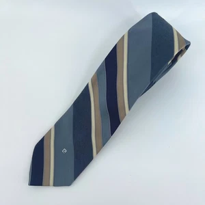 Pierre Cardin Necktie Mens Striped Classic 100% Polyester Blue Gray Brown - Picture 1 of 5
