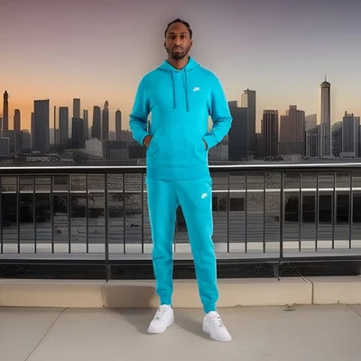 NWT Nike Club Fleece Pullover Hoodie 2XL XXL Dusty Cactus Teal - BV2654-345 - Image 1 of 4