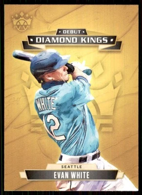 2021 Diamond Kings Debut #DDK-SM Evan White Seattle Mariners - Image 1 of 2