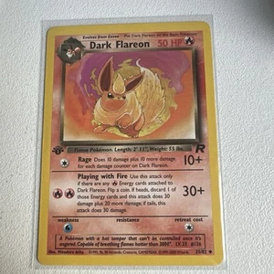Dark Flareon 1st edition Team Rocket 35/82 WOTC vintage Pokemon - Picture 1 of 10